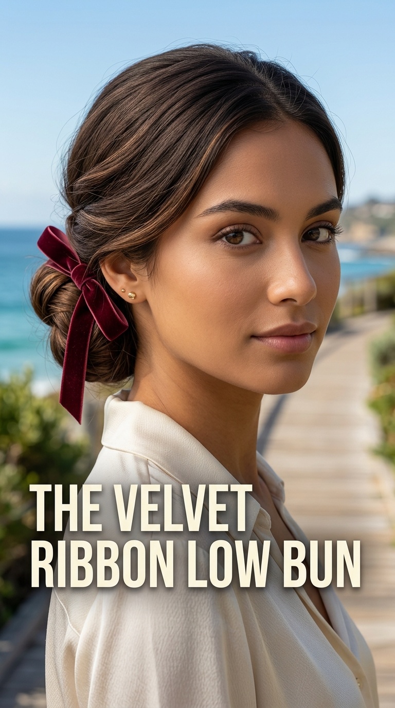 The Velvet Ribbon Low Bun