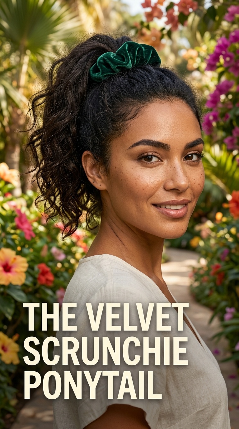 The Velvet Scrunchie Ponytail