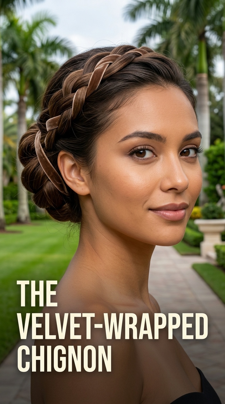 The Velvet-Wrapped Chignon