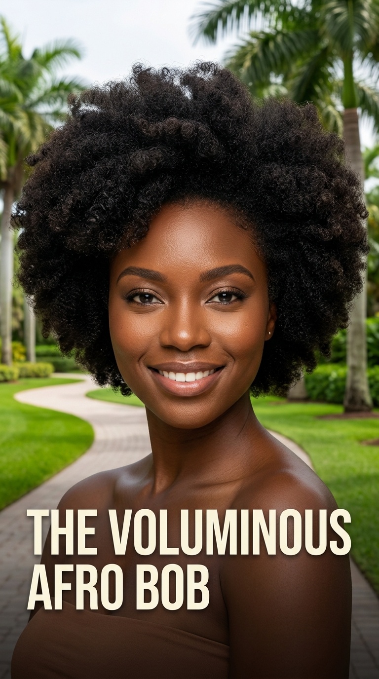 The Voluminous Afro Bob
