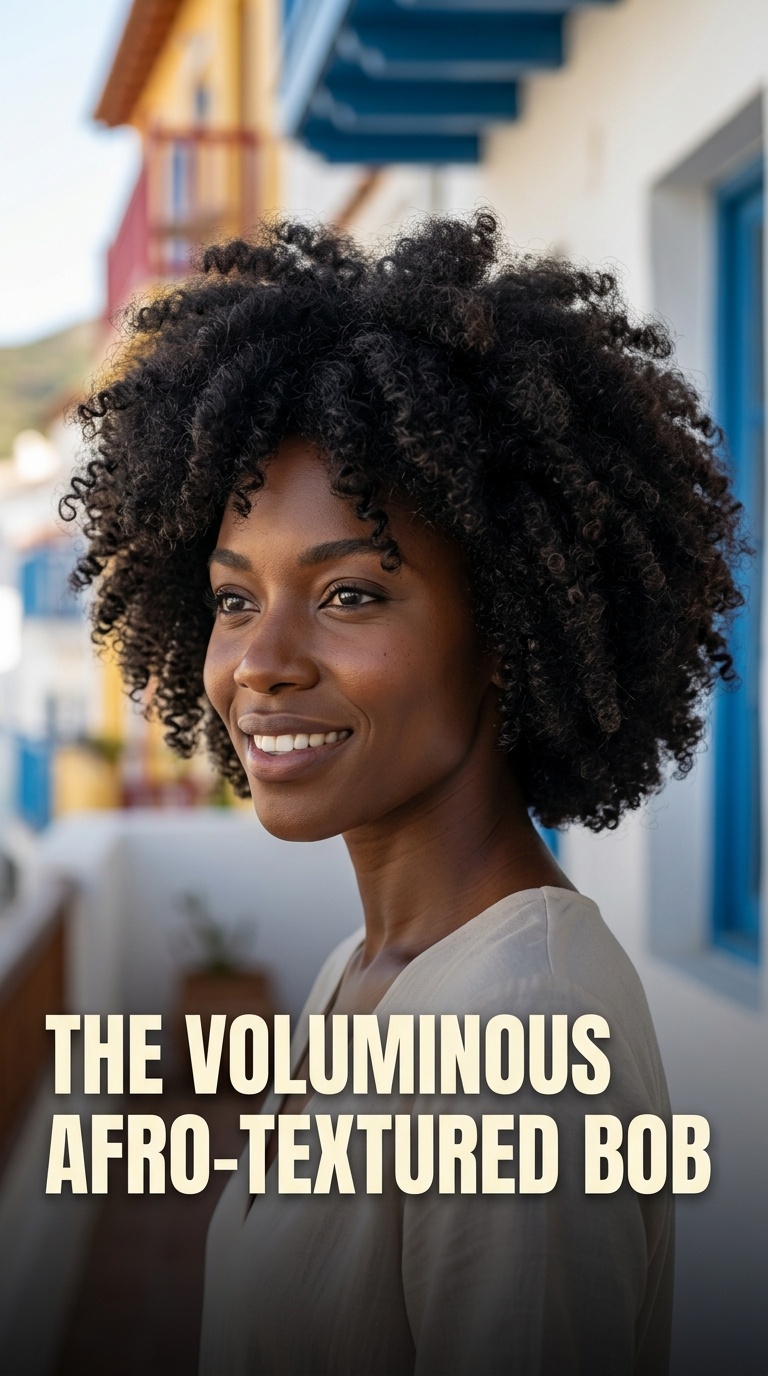 The Voluminous Afro-Textured Bob