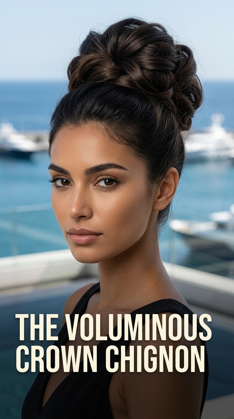 The Voluminous Crown Chignon
