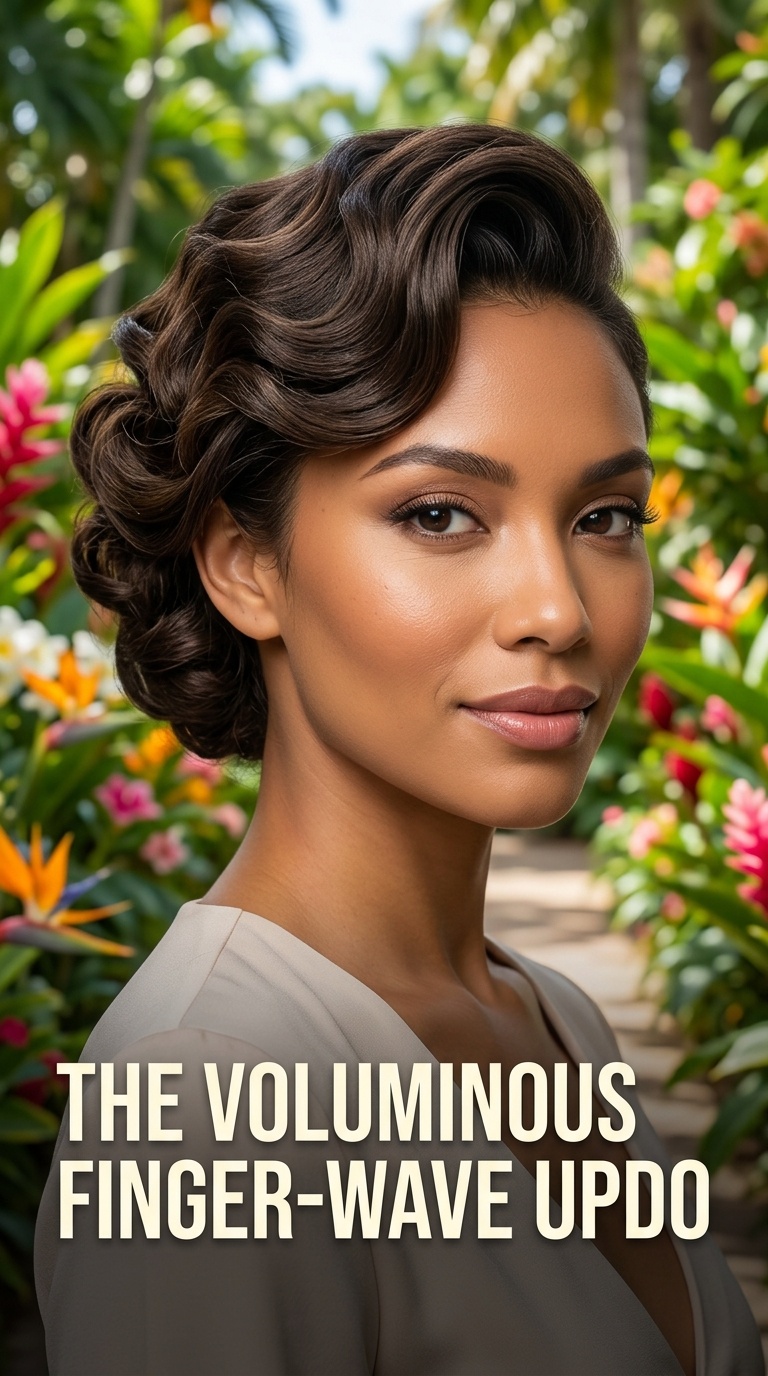 The Voluminous Finger-Wave Updo