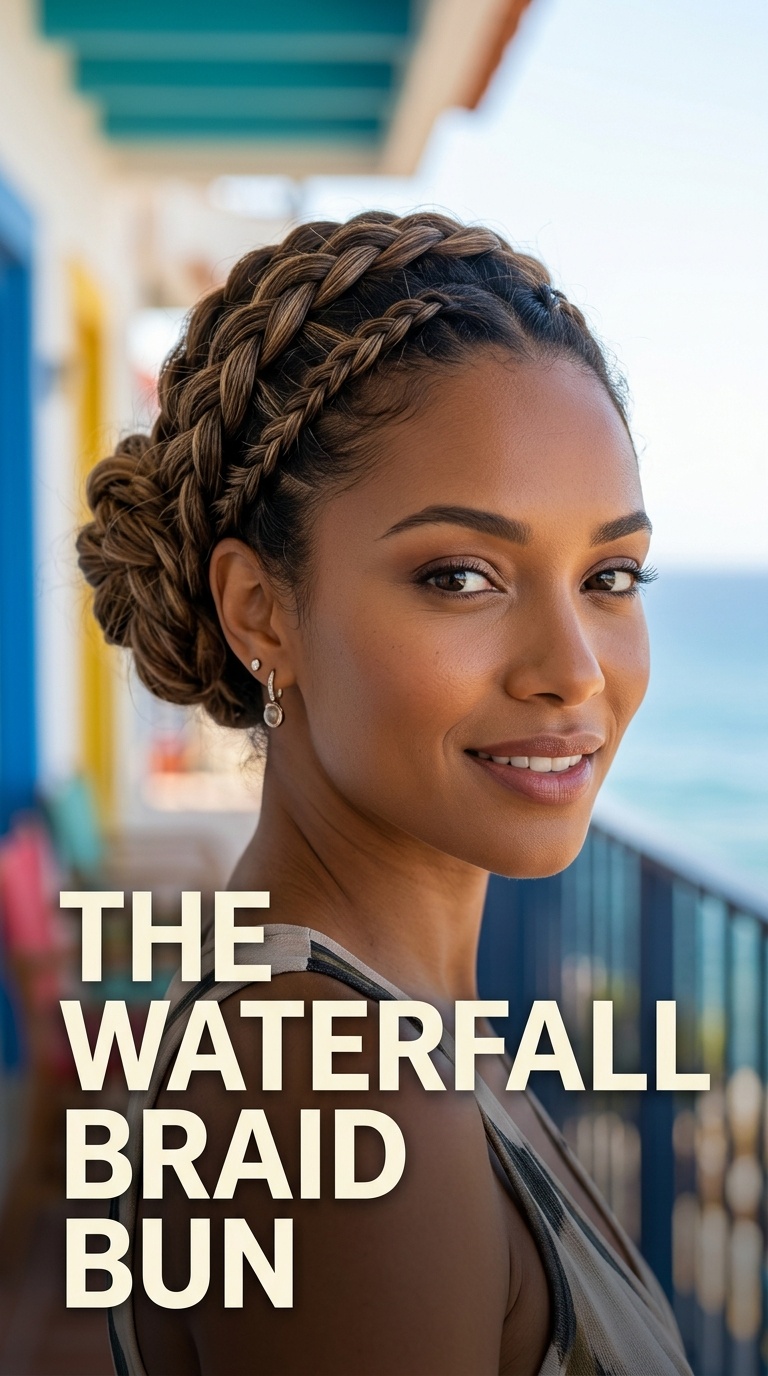 The Waterfall Braid Bun