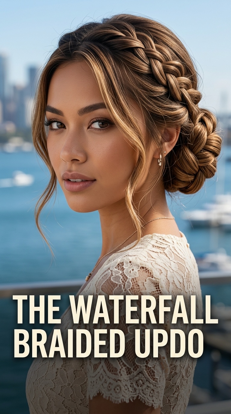 The Waterfall Braided Updo