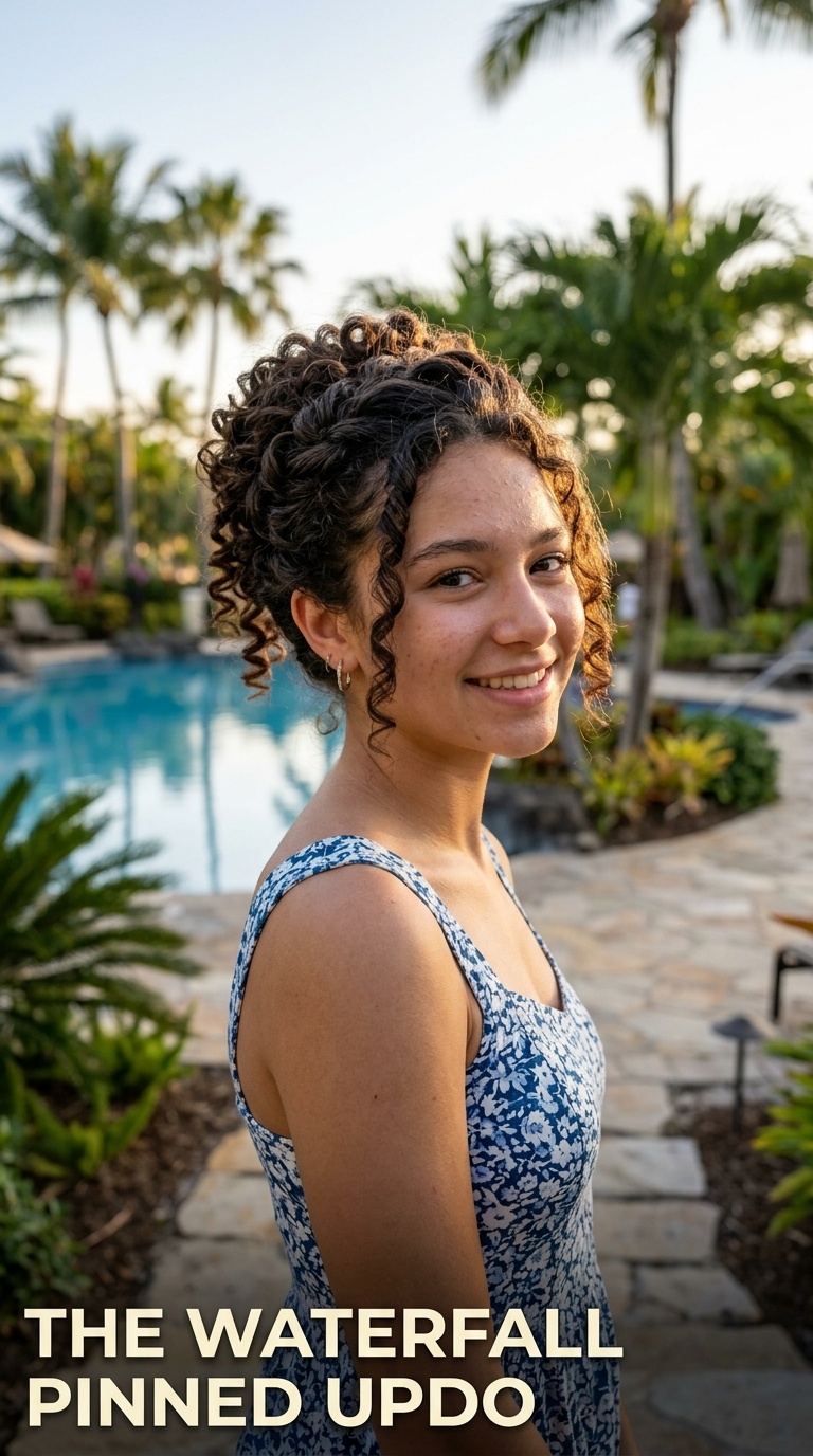 The Waterfall Pinned Updo