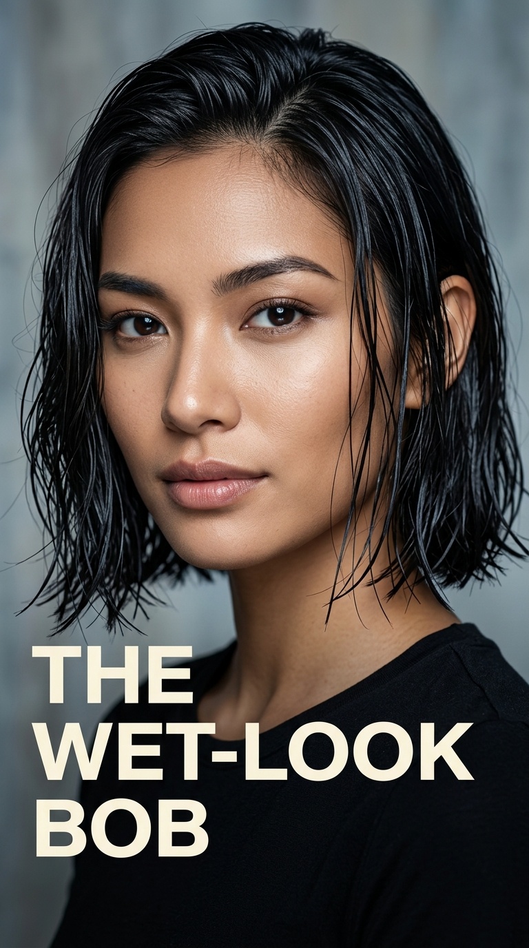 The Wet-Look Bob