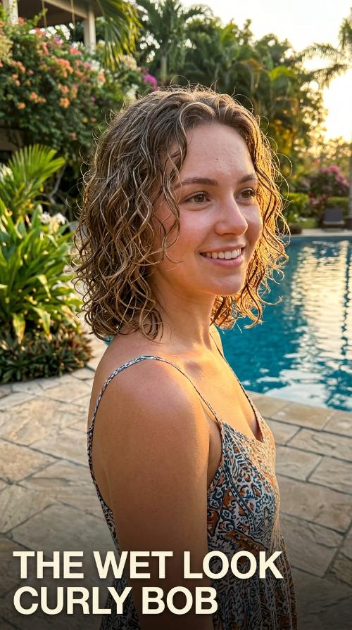 The Wet Look Curly Bob
