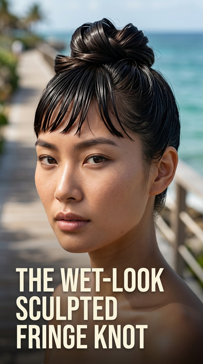 The Wet-Look Sculpted Fringe Knot