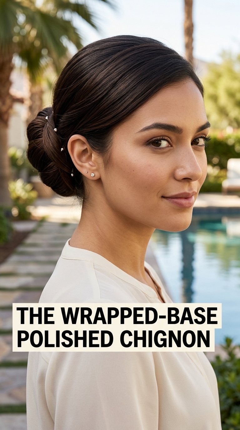 The Wrapped-Base Polished Chignon