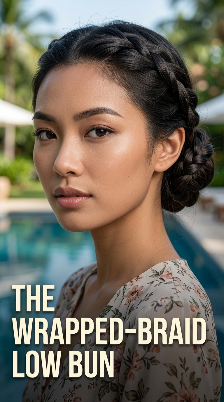 The Wrapped-Braid Low Bun
