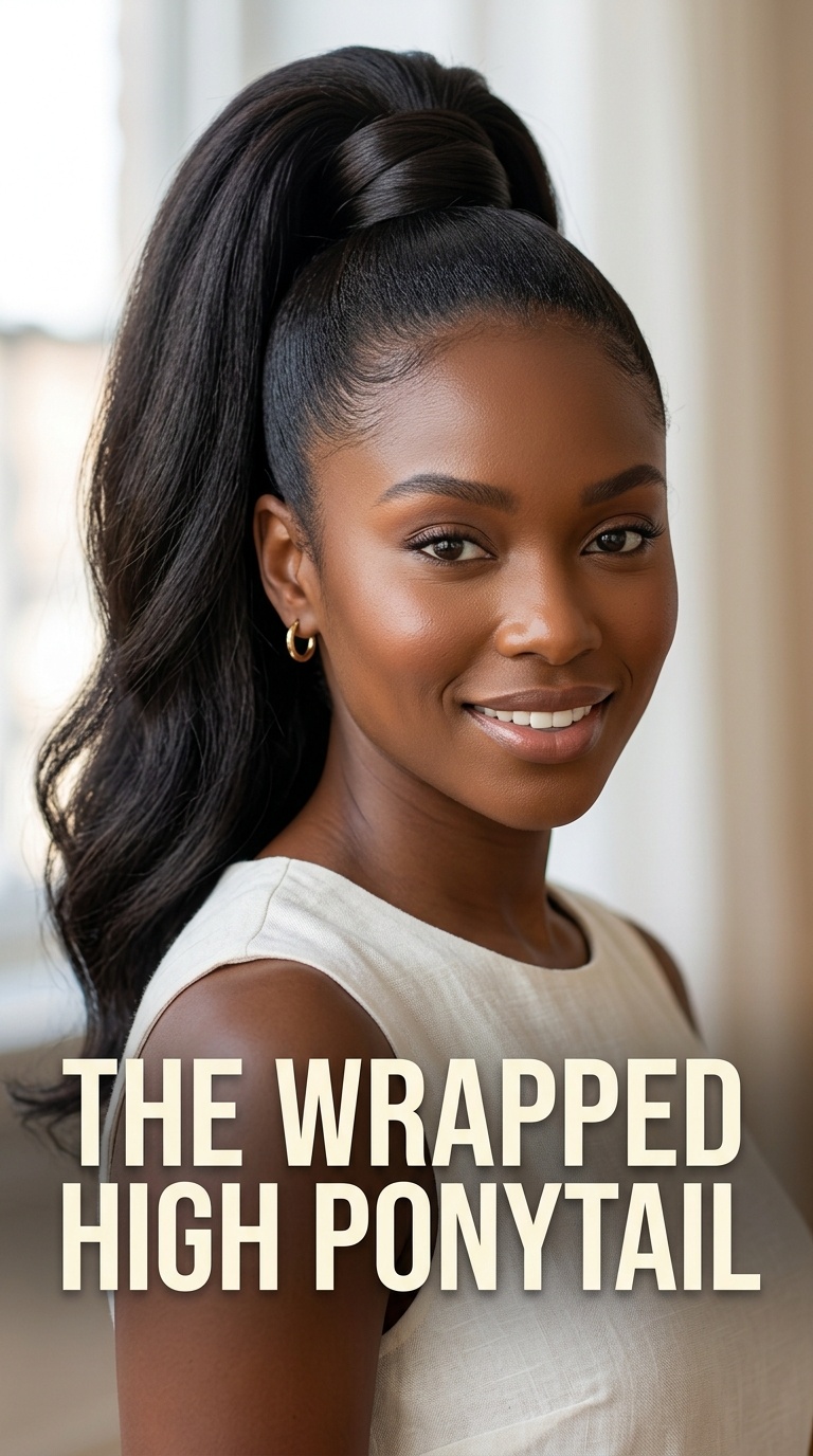 The Wrapped High Ponytail