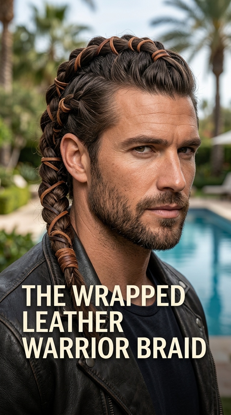The Wrapped Leather Warrior Braid