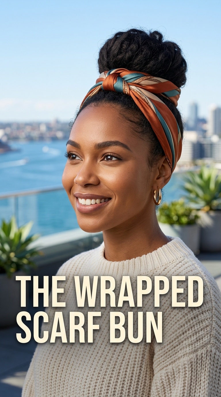 The Wrapped Scarf Bun