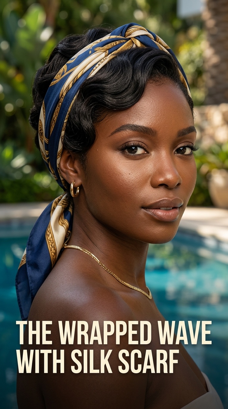 The Wrapped Wave with Silk Scarf