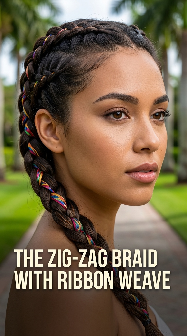 The Zig-Zag Braid with Ribbon Weave