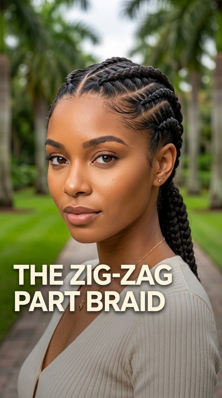 The Zig-Zag Part Braid