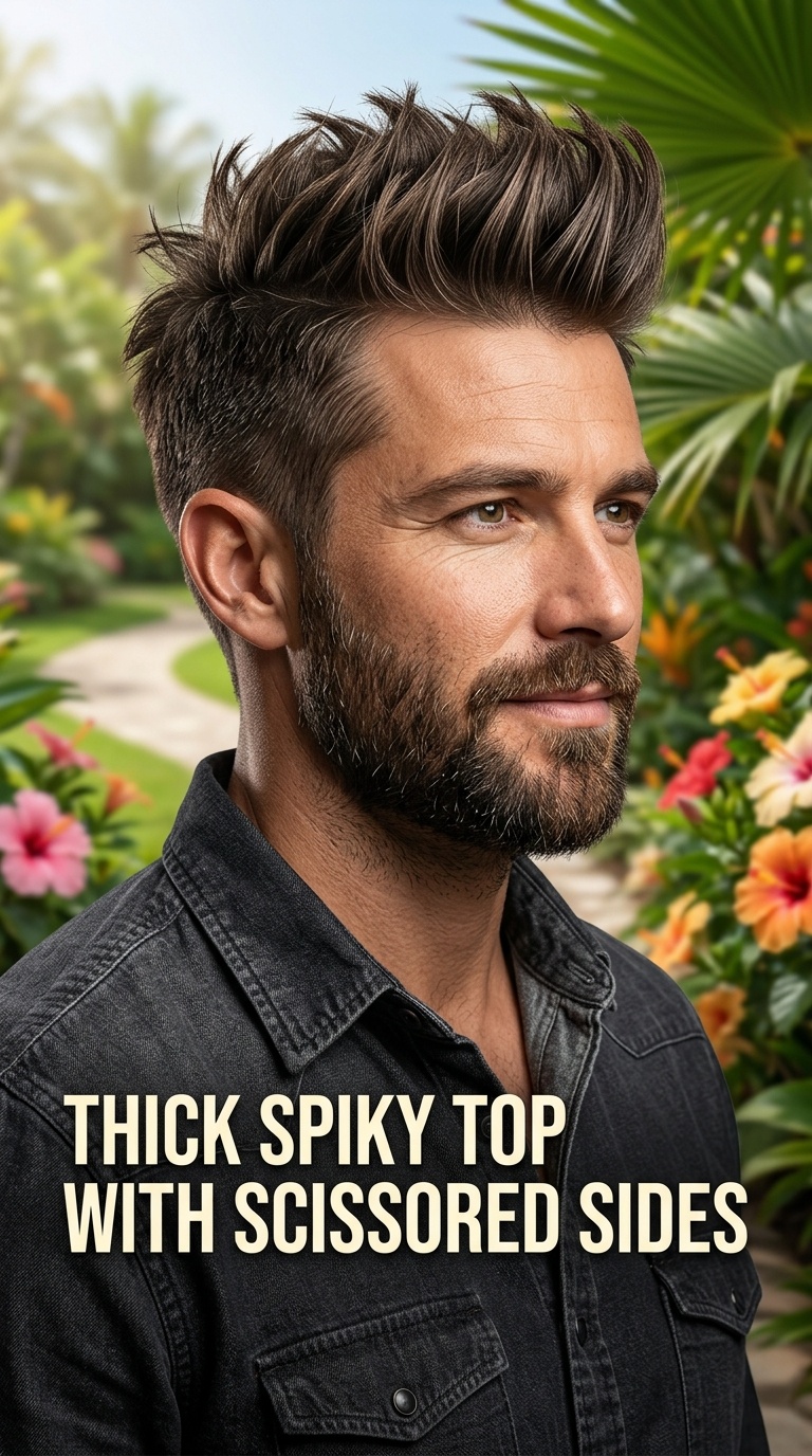 Thick Spiky Top with Scissored Sides