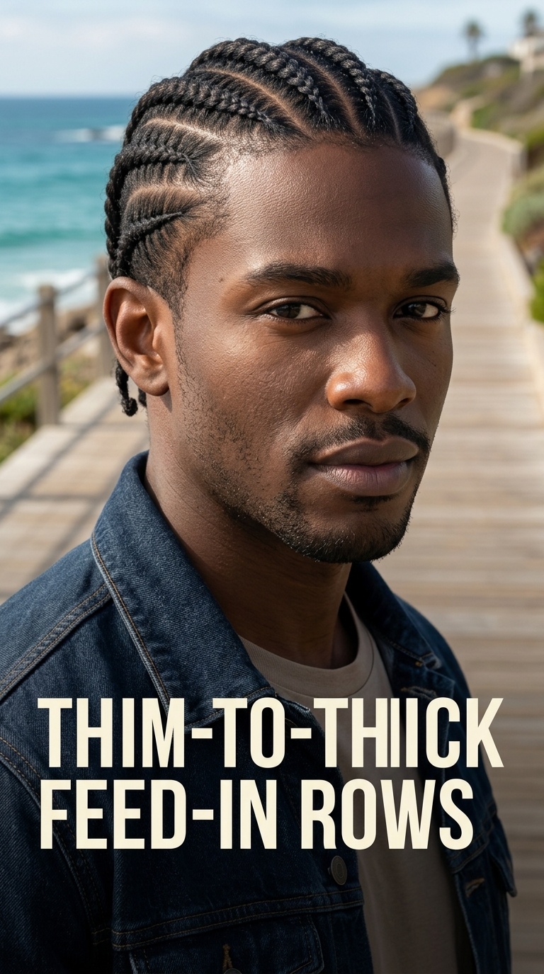Thin-to-Thick Feed-in Rows