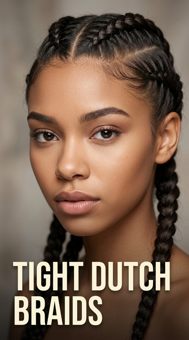 Tight Dutch Braids