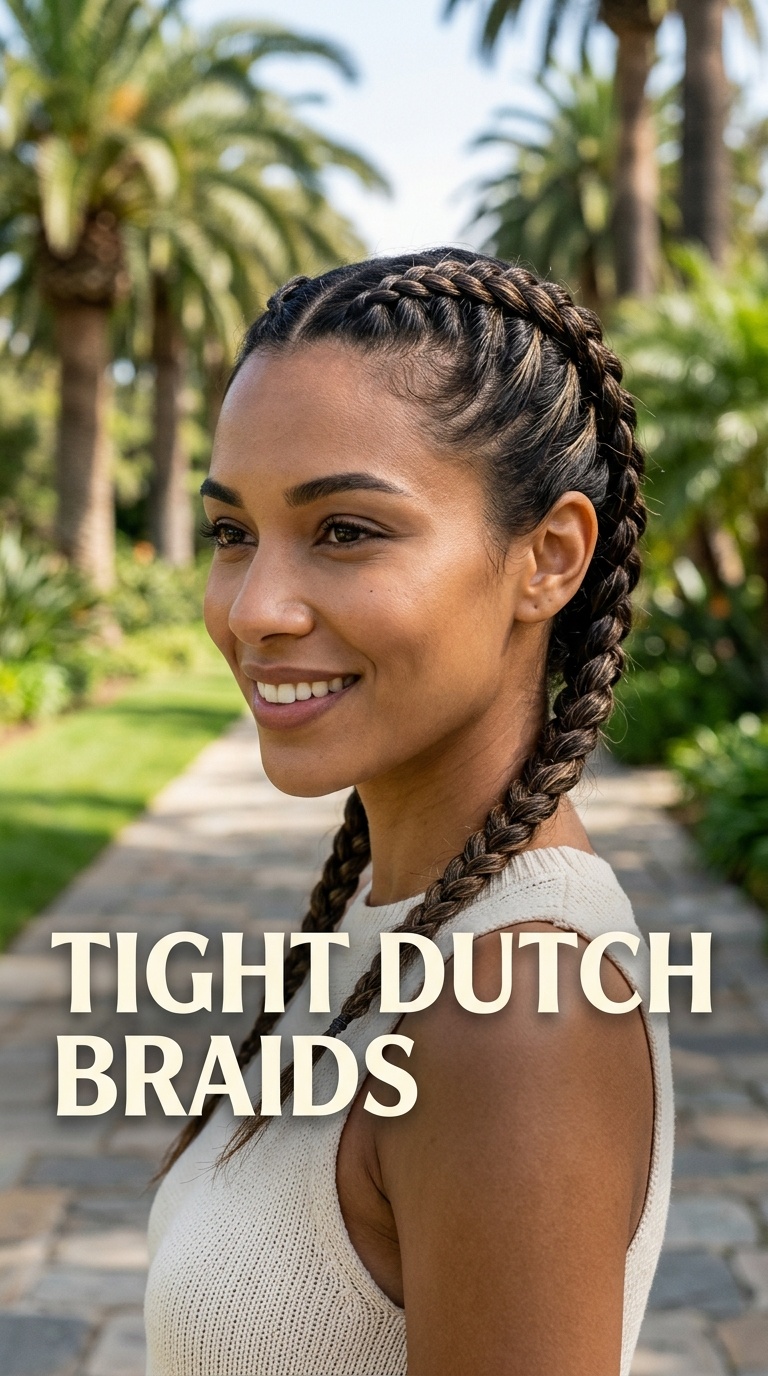 Tight Dutch Braids