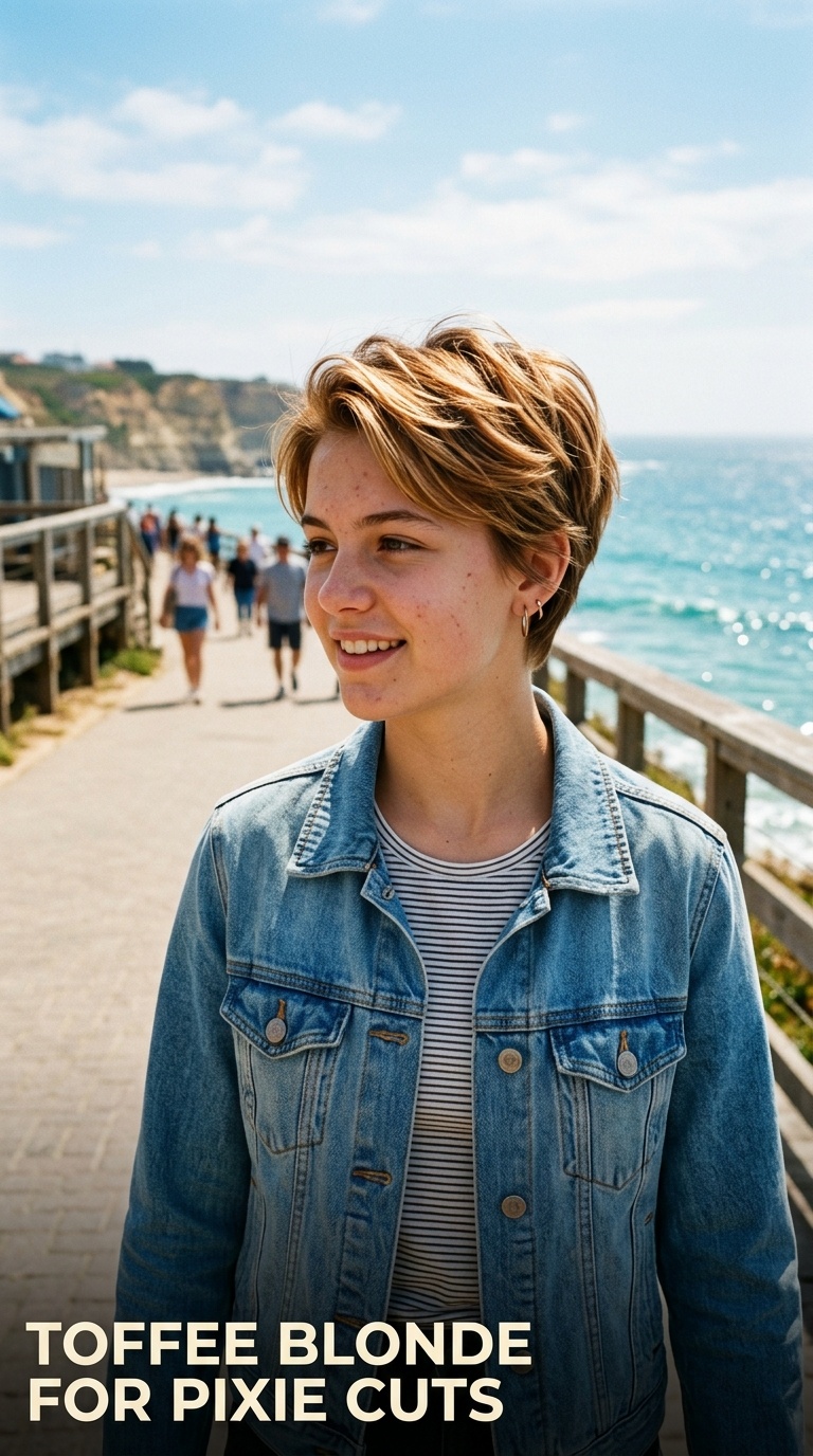 Toffee Blonde for Pixie Cuts