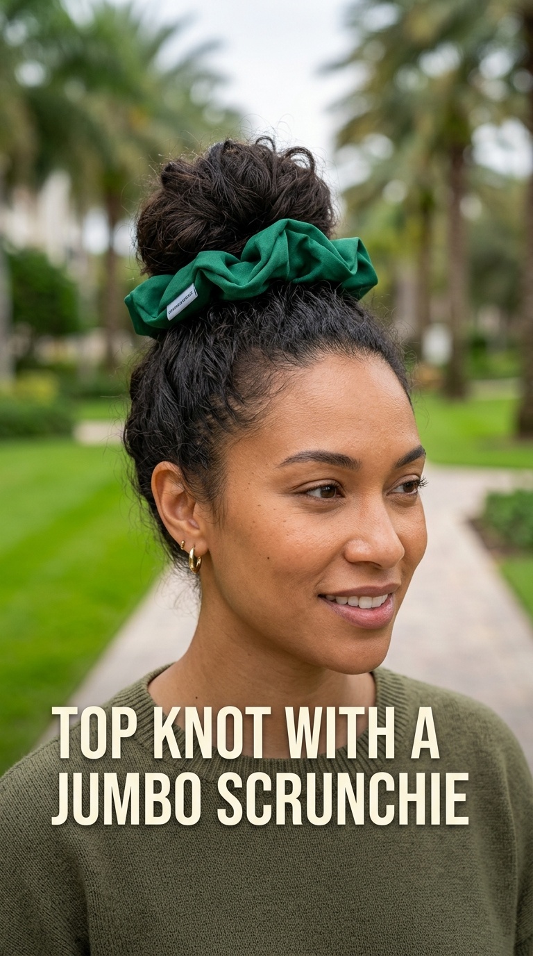 Top Knot with a Jumbo Scrunchie