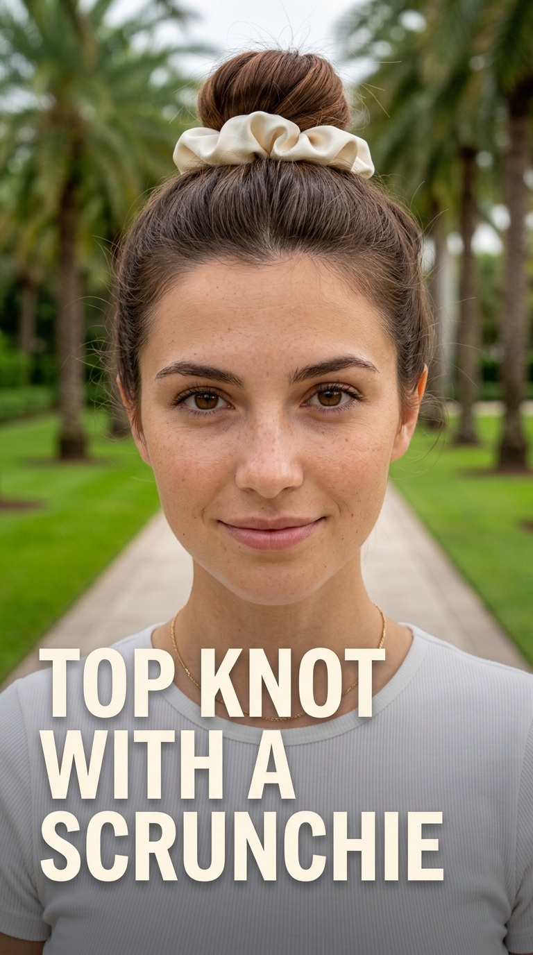 Top Knot with a Scrunchie