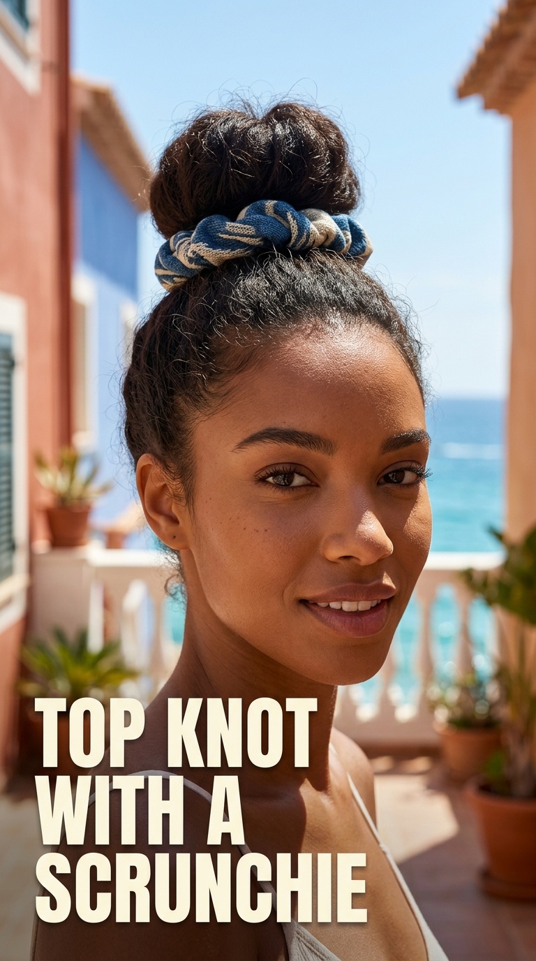 Top Knot with a Scrunchie