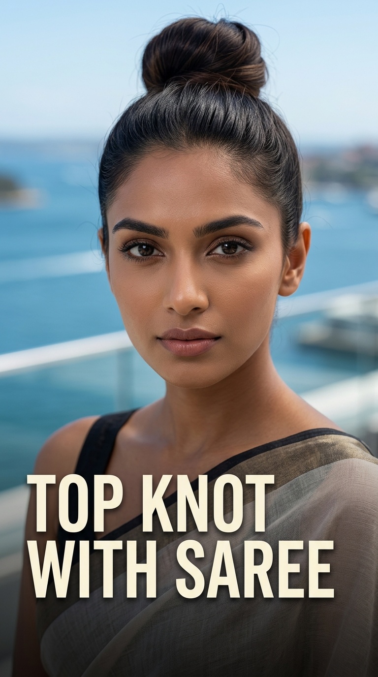 Top Knot with Saree