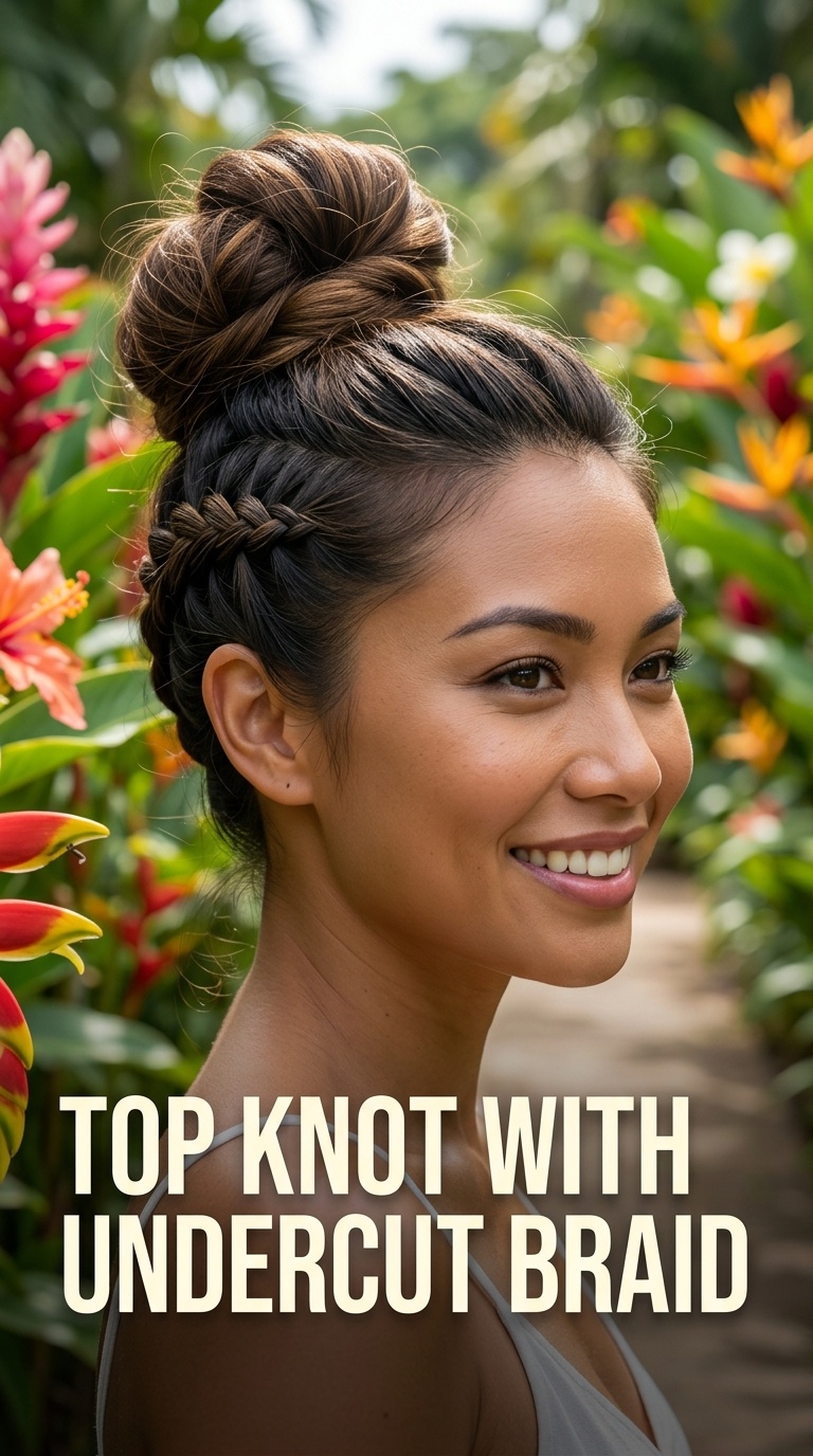 Top Knot with Undercut Braid