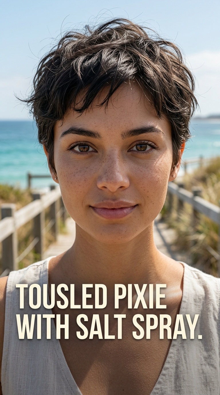 Tousled Pixie with Salt Spray