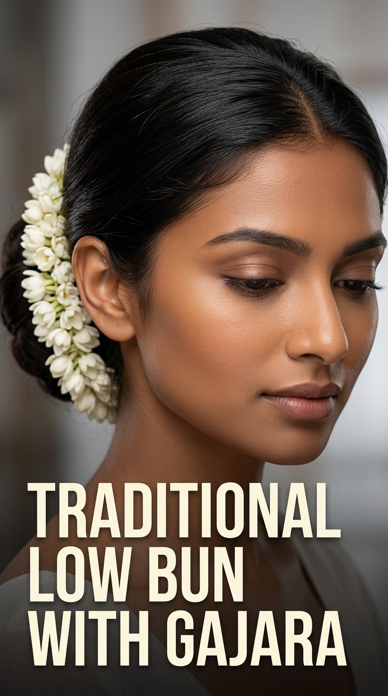 Traditional Low Bun with Gajara