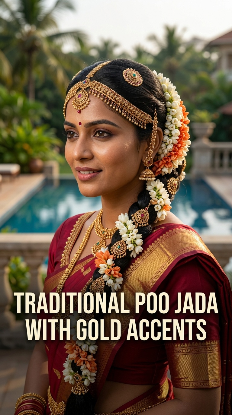 Traditional Poo Jada with Gold Accents