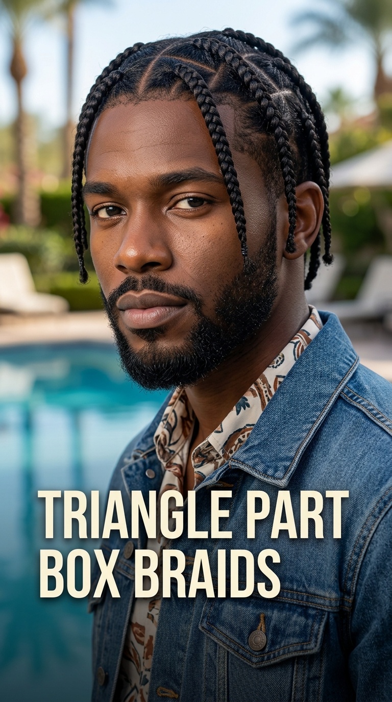 Triangle Part Box Braids