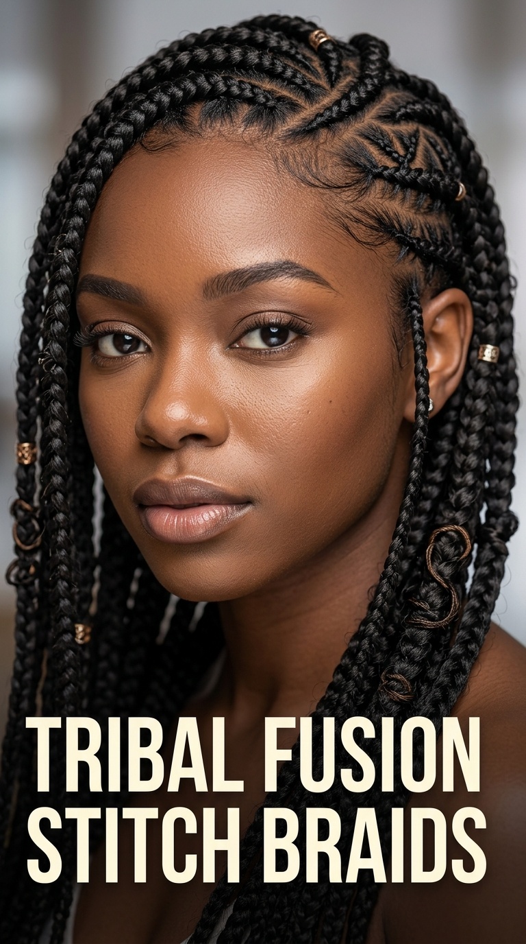 Tribal Fusion Stitch Braids