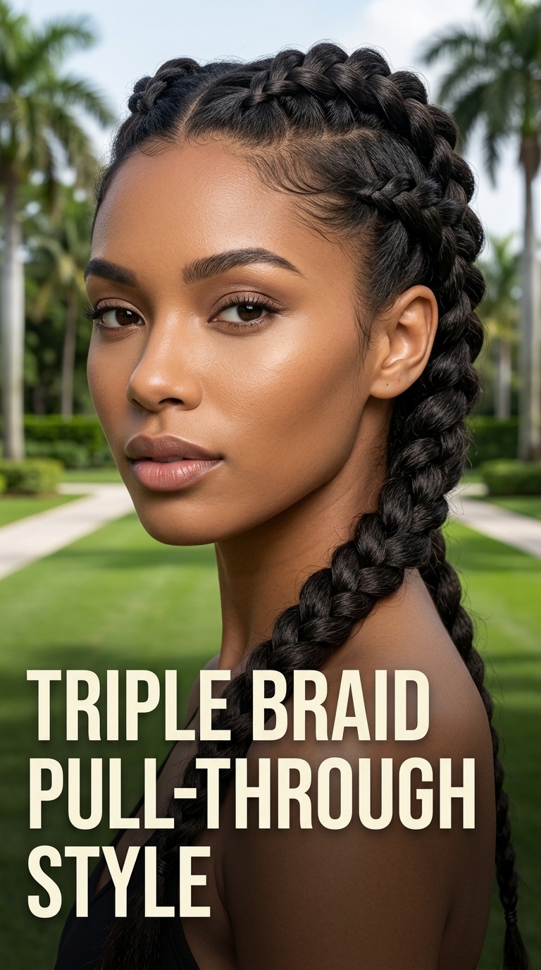Triple Braid Pull-Through Style