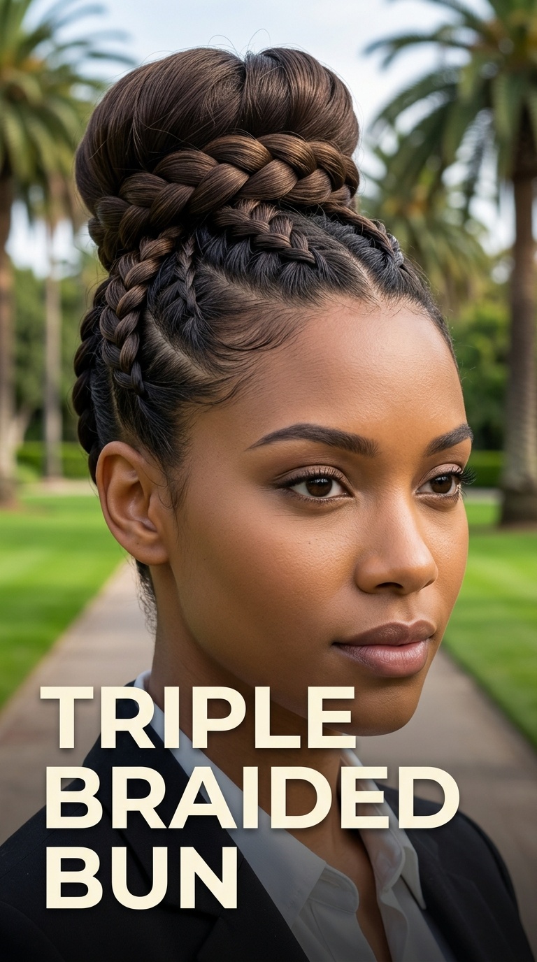 Triple Braided Bun