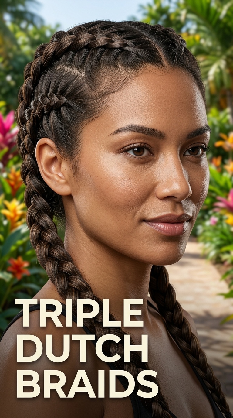 Triple Dutch Braids