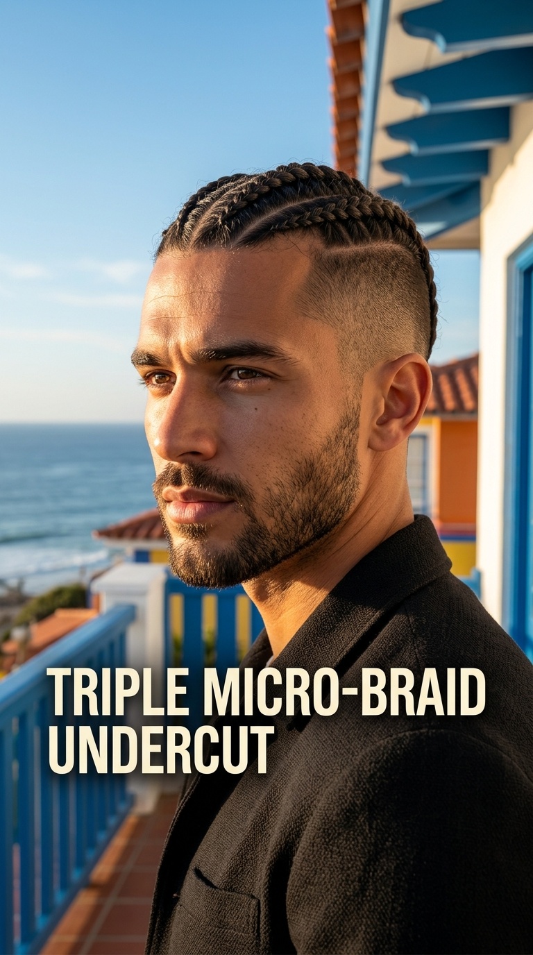 Triple Micro-Braid Undercut