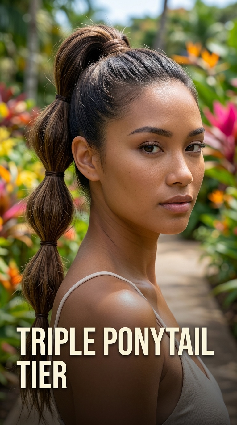 Triple Ponytail Tier