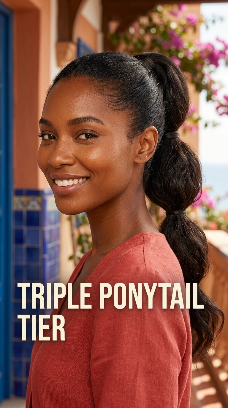 Triple Ponytail Tier