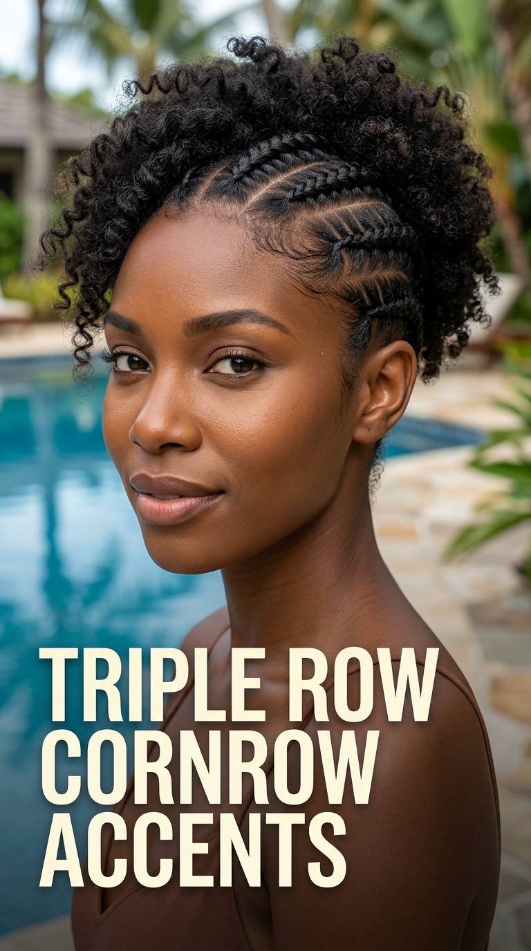 Triple Row Cornrow Accents