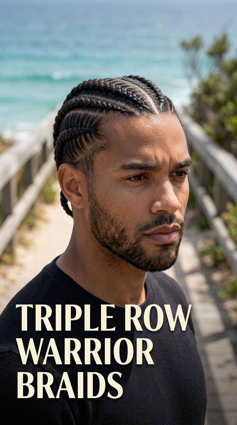 Triple Row Warrior Braids