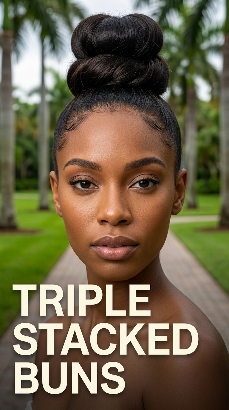 Triple Stacked Buns