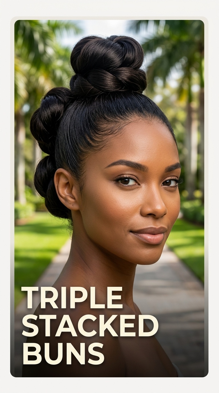 Triple Stacked Buns