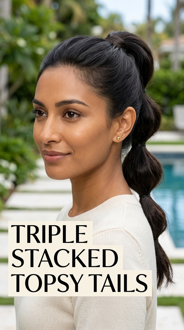 Triple Stacked Topsy Tails