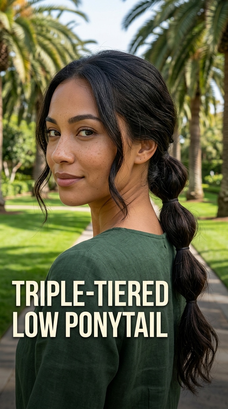 Triple-Tiered Low Ponytail