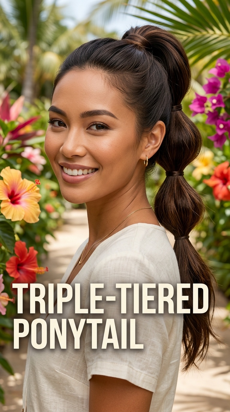 Triple-Tiered Ponytail
