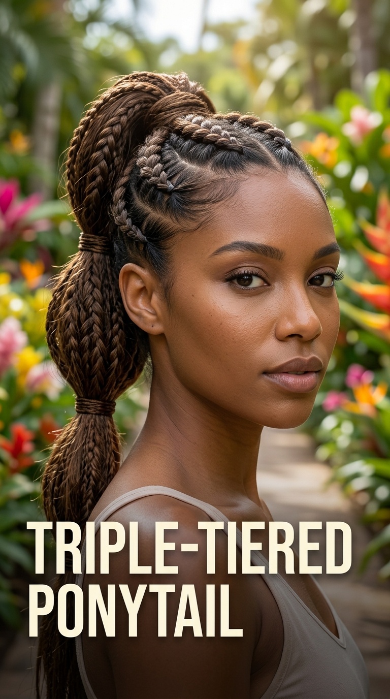 Triple-Tiered Ponytail